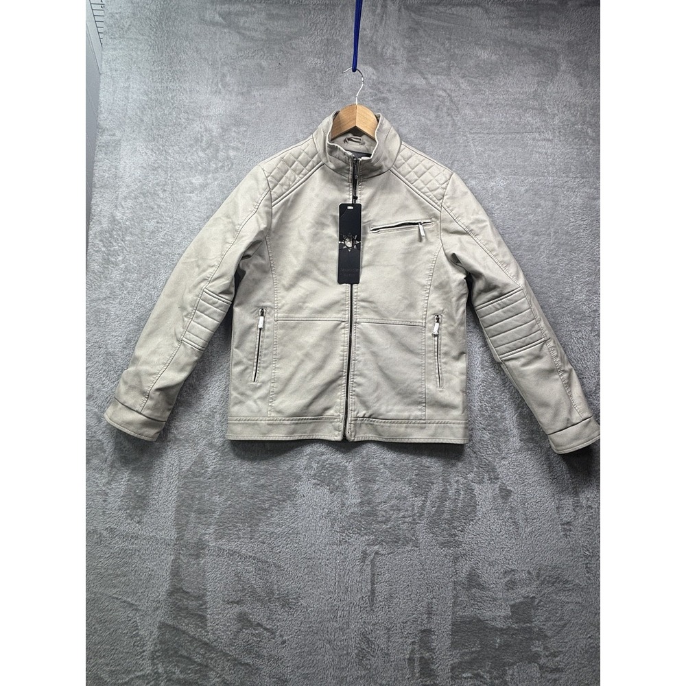 Men's Quilted Casual Jacket - Light Gray